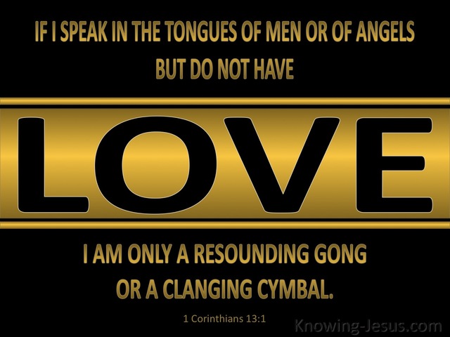1 Corinthians 13:1 If I Speak With The Tongues of Men (black)